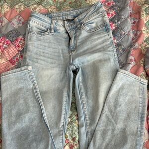 American Eagle Outfitters Light Blue Straight Leg Jeans